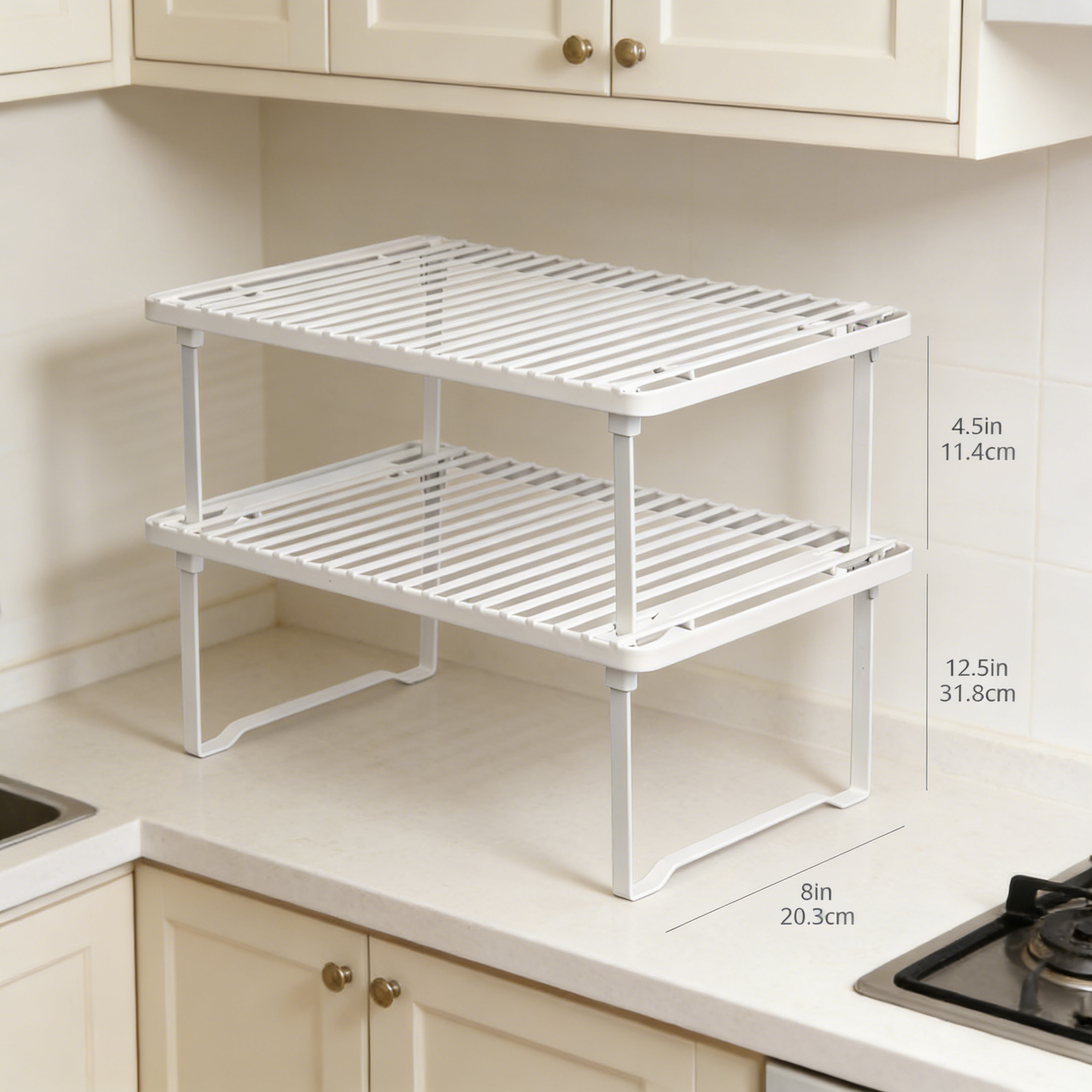 Rotating Stainless Steel Kitchen Utensil Caddy with Drain Tray