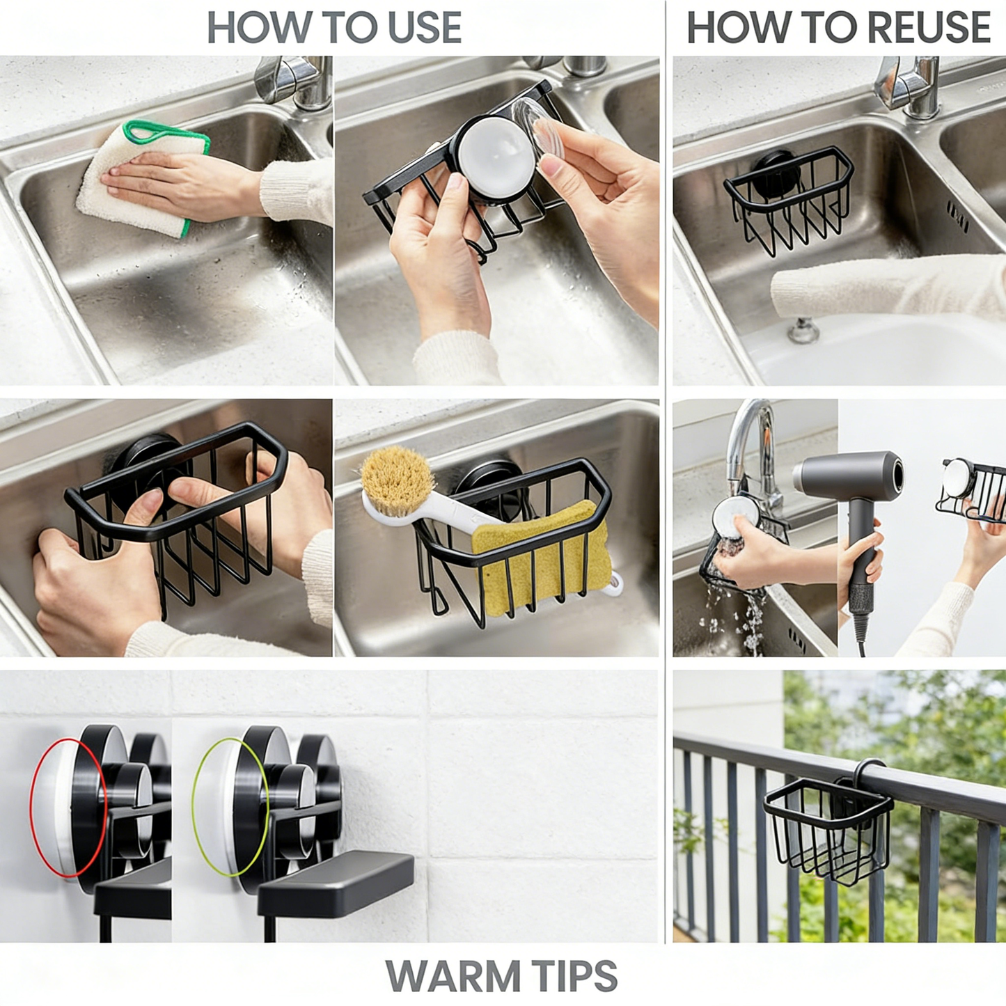 Multi-Purpose Expandable Storage Shelf for Cabinet, Counter and Sink Area