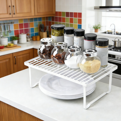 Rotating Stainless Steel Kitchen Utensil Caddy with Drain Tray