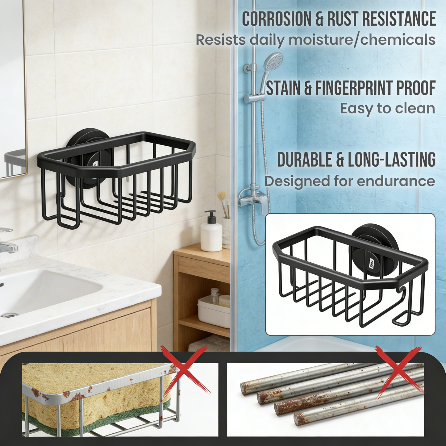 Multi-Purpose Expandable Storage Shelf for Cabinet, Counter and Sink Area