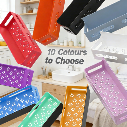 Multi-Purpose Magnetic Storage Rack, No Drilling Wall Mount Organizer for Kitchen & Bathroom